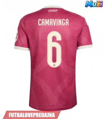 Lacne Muži Futbalové dres Real Madrid Eduardo Camavinga #6 2026-27 Krátky Rukáv - Tretina